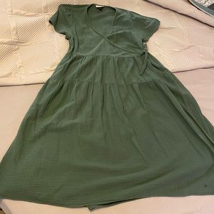 Cotton gauze midi dress